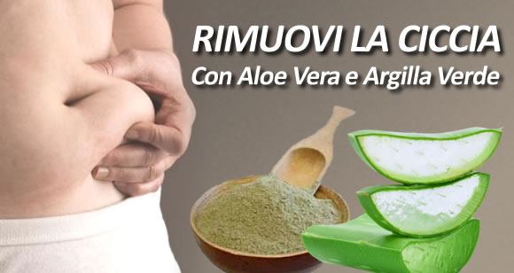 rimuovi la ciccia con aloe vera