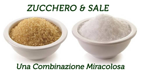 Combinazione zucchero e sale