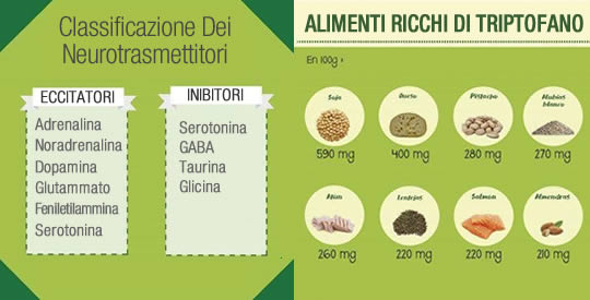 Cibi che contengono serotonina e noradrenalina